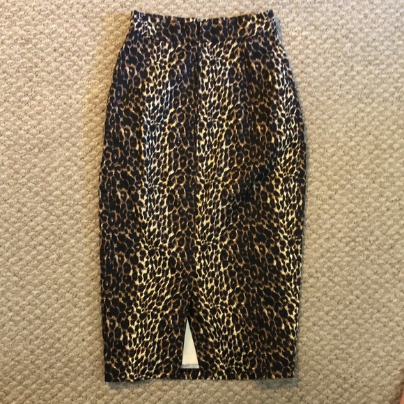 Vixen by Micheline Pitt leopard print pencil skirt - Picture 3 of 4